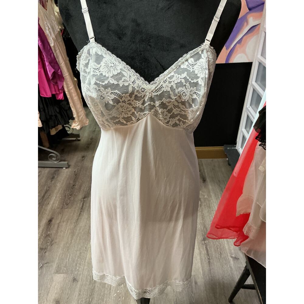 VINTAGE LIGHT BLUE SLIP DRESS VANITY FAIR 34